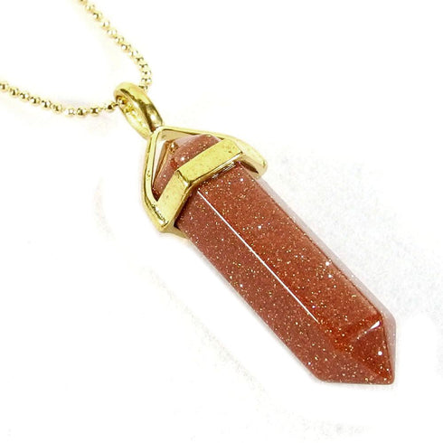 Red Sandstone Gemstone Pendant Necklace